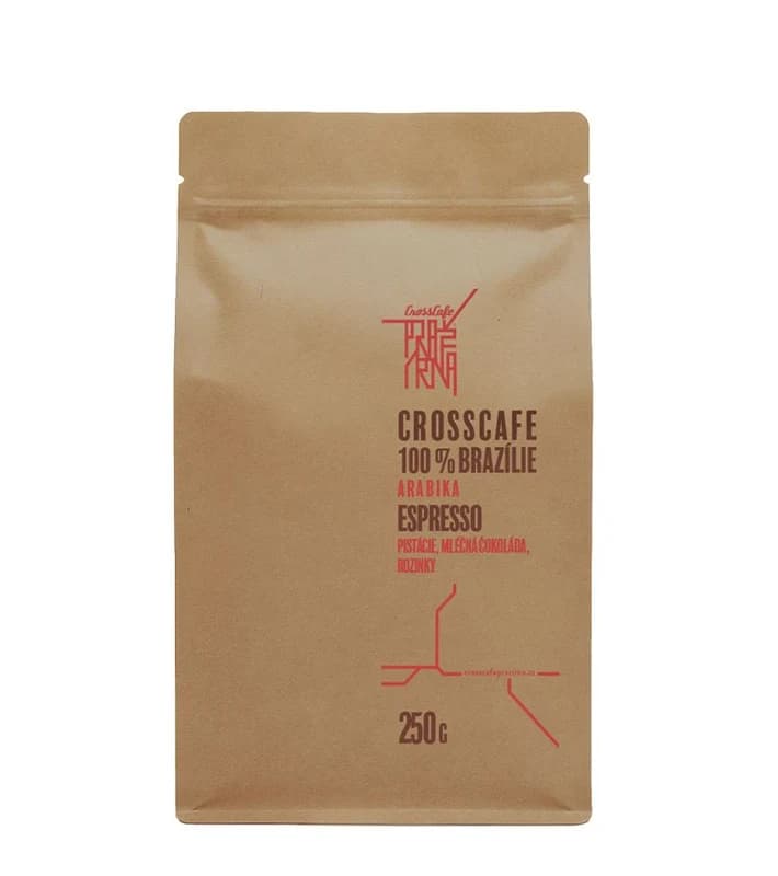 Zrnková káva CrossCafe Brazil, 250 g