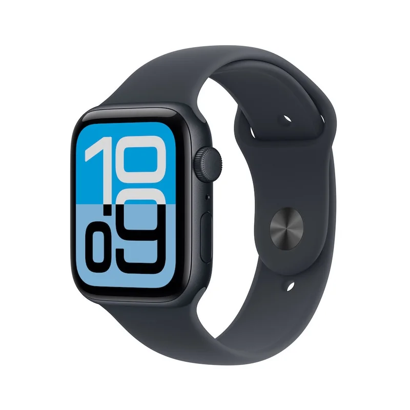 Apple Watch SE 3 GPS 44 mm — Midnight, S/M, 44 mm · jen iPhone · GPS · řemínek S/M